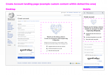 Example custom Create Account landing page (2×3 px, 832 KB)